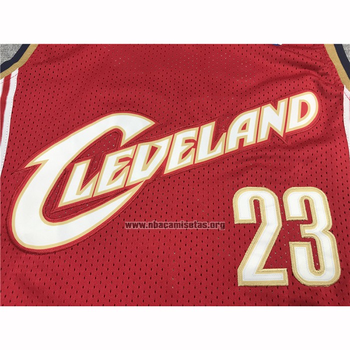 Camiseta Cleveland Cavaliers LeBron James NO 23 Mitchell & Ness 2003-04 Rojo